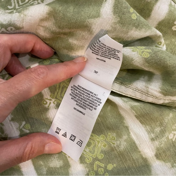 Columbia Green & White Tie Dye Pullover Tunic Top, Size XL - Picture 9 of 11